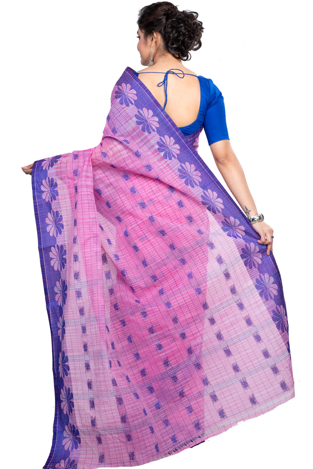 Pink Pure Cotton KotkiTat Tant Saree (890)